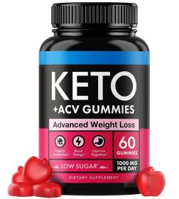 Keto Apple Cider Vinegar Gummies 1000mg Well Digested ACV Keto Gummies for Weight Loss and Control Detox Digestion Metabolism Delicious Keto ACV