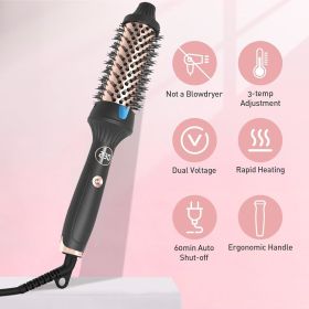 Thermal Brush Ceramic Hair Curler Comb 3 in 1 Thermal Curling Wand Double PTC Curling Brush Travel Hair Curler Combs Anti Scalding Curling Iron I