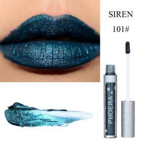 Moisturizing Candy Color Lip Gloss Waterproof Glitter Liquid Lipstick Long Lasting Makeup Lipstick (Option: 101 SIREN)