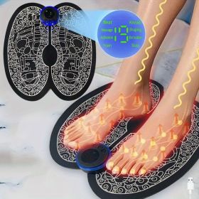 USB Rechargeable Foot Massager Mat - Relax and Rejuvenate Your Feet with Leg Circulation and Massage - Perfect Gift for Parents, Wife, and Husban (Color: New Black (rechargeable))