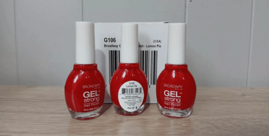 ~~3-PACK~~ *Broadway Nails* Gel Strong Nail Polish -pick your color- .44floz (Color: G106 Lemon Pie)