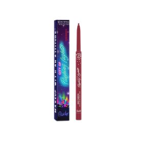 RUDE City of Flashing Lights Micro Retractable Liner (Color: Pomegranate)