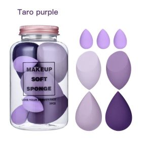 7Pcs Makeup Sponge Set Face Beauty Cosmetic Powder Puff for Foundation Cream Concealer Make Up Blender Tools Sponge косметика (Color: Taro purple)